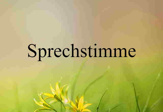 sprechstimme