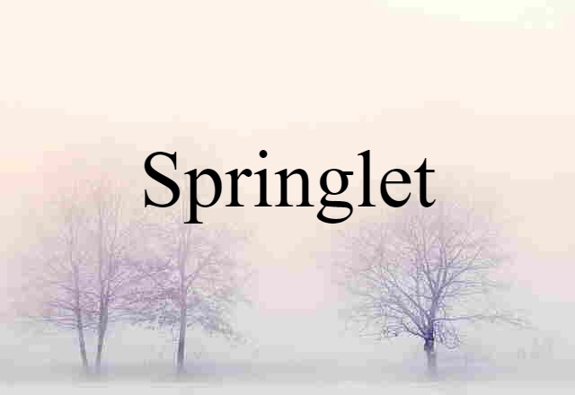 Springlet (noun) Definition, Meaning & Examples