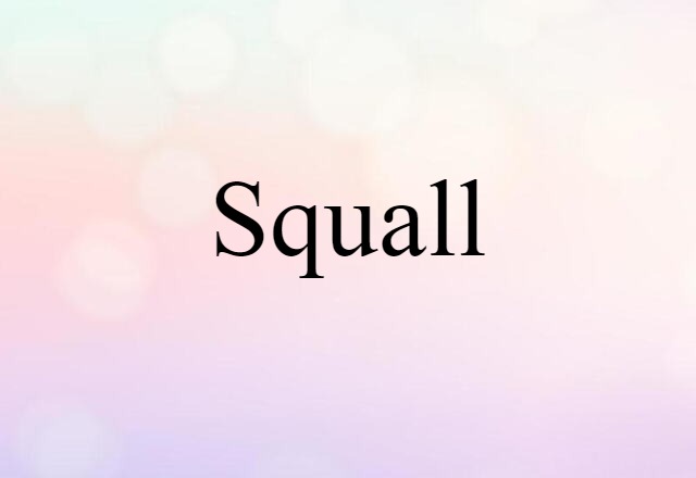 Squall (noun) Definition, Meaning & Examples