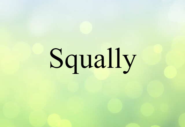 Squally (noun) Definition, Meaning & Examples