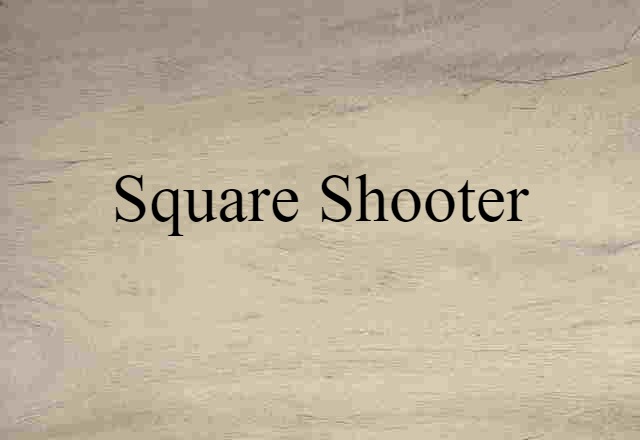 Square Shooter (noun) Definition, Meaning & Examples