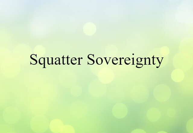 squatter sovereignty