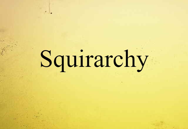 Squirarchy (noun) Definition, Meaning & Examples