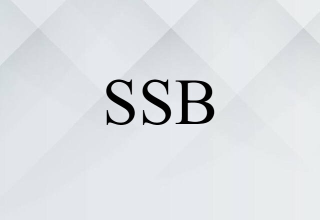 SSB (noun) Definition, Meaning & Examples