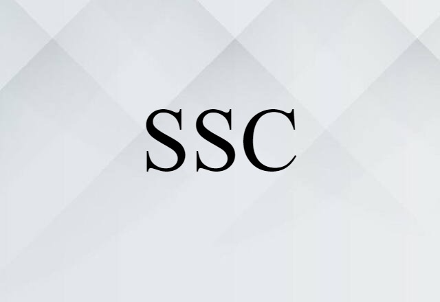 SSC (noun) Definition, Meaning & Examples