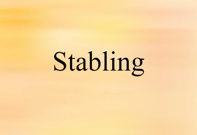 stabling