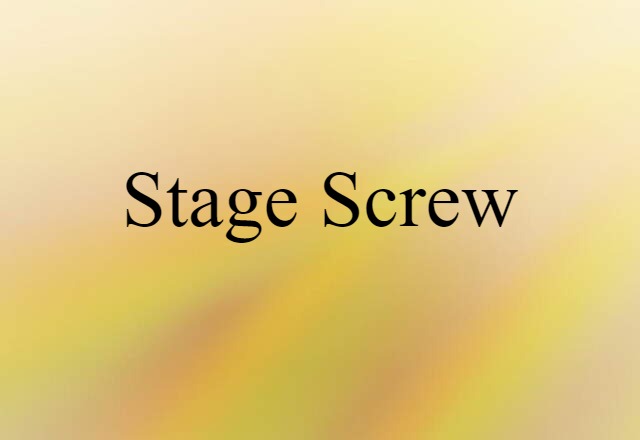 stage screw