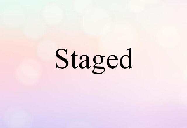 Staged (noun) Definition, Meaning & Examples