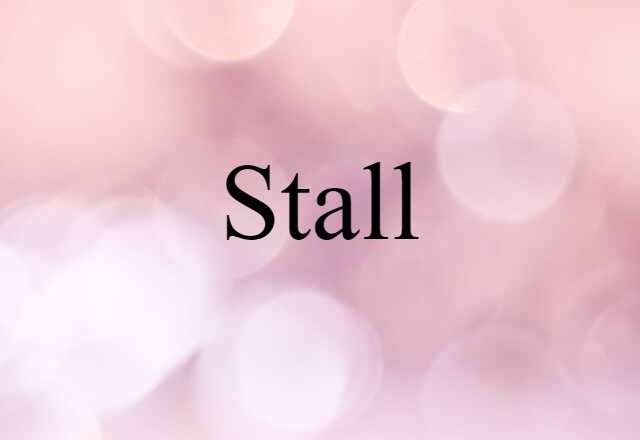 Stall (noun) Definition, Meaning & Examples