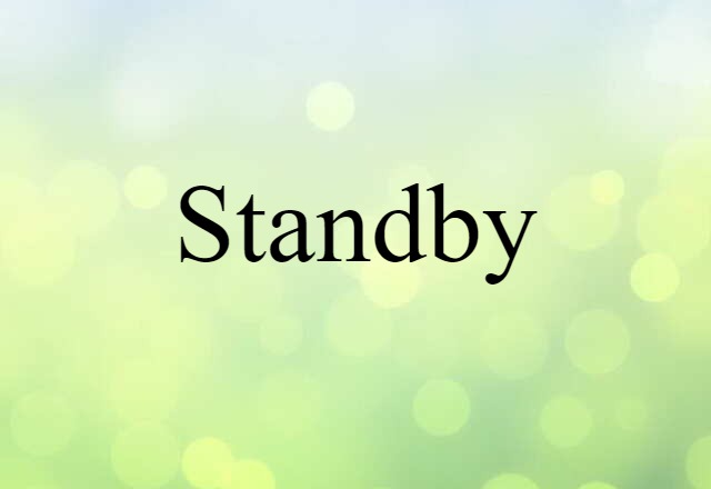 Standby (noun) Definition, Meaning & Examples