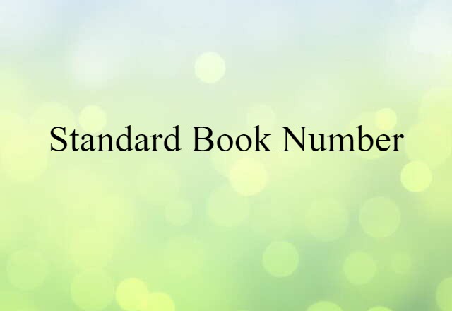 Standard Book Number