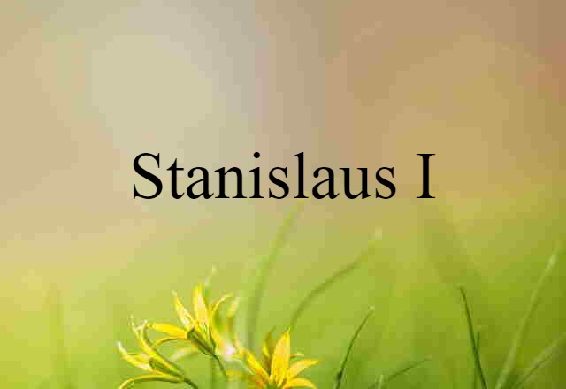 Stanislaus I (noun) Definition, Meaning & Examples