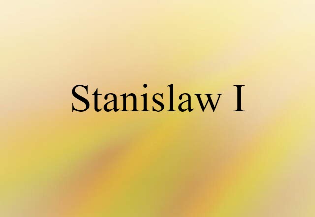 Stanislaw I