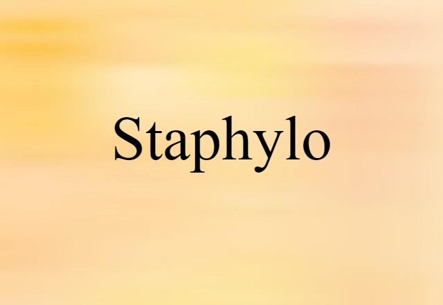 Staphylo (noun) Definition, Meaning & Examples