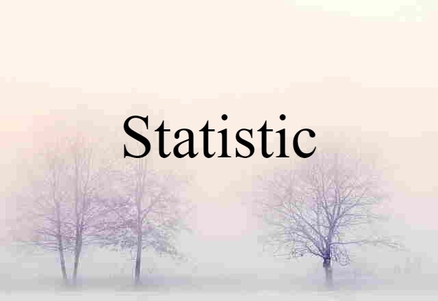 Statistic (noun) Definition, Meaning & Examples