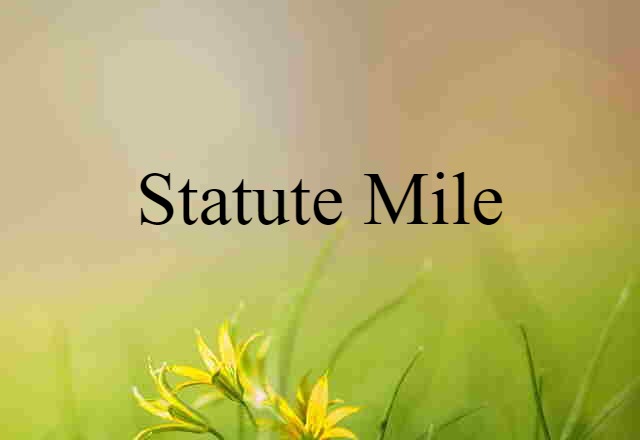 statute mile