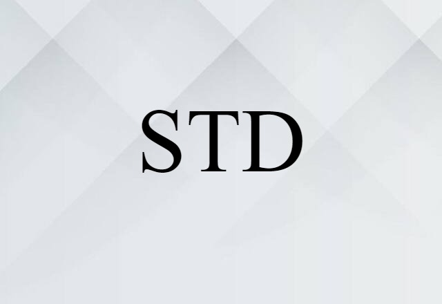 STD (noun) Definition, Meaning & Examples