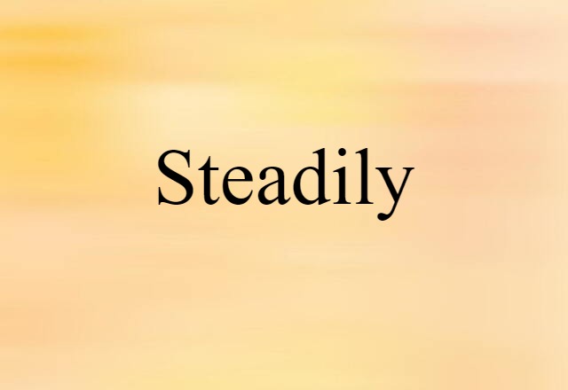 Steadily (noun) Definition, Meaning & Examples