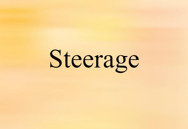 steerage