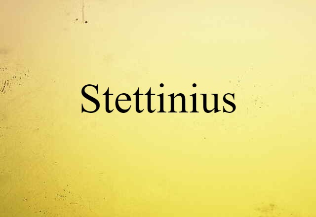 Stettinius (noun) Definition, Meaning & Examples