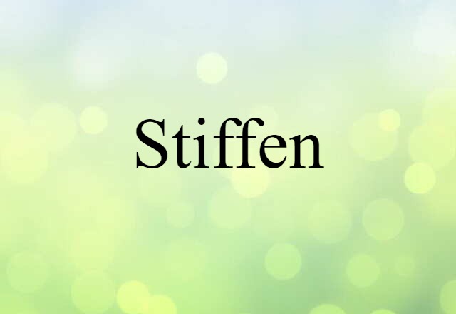 Stiffen (noun) Definition, Meaning & Examples