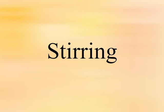 stirring