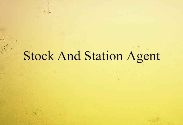 stock and station agent