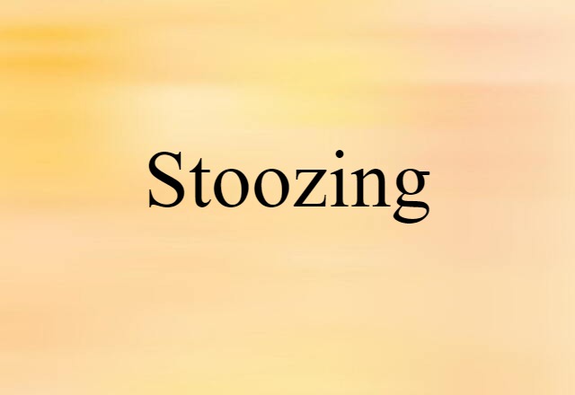 Stoozing (noun) Definition, Meaning & Examples