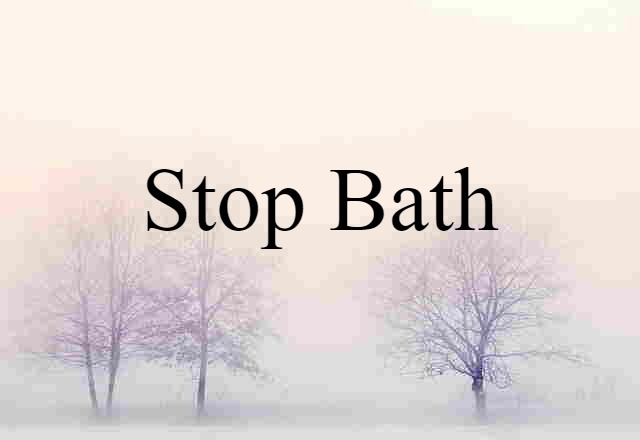 stop bath