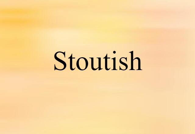 Stoutish (noun) Definition, Meaning & Examples