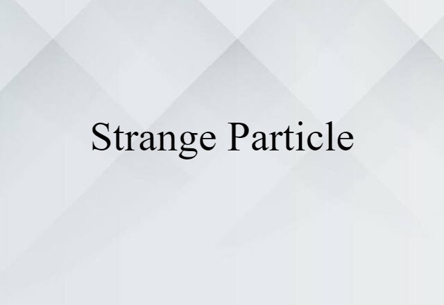 strange particle