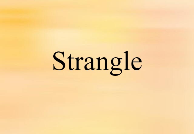 Strangle (noun) Definition, Meaning & Examples