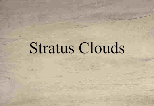 stratus clouds