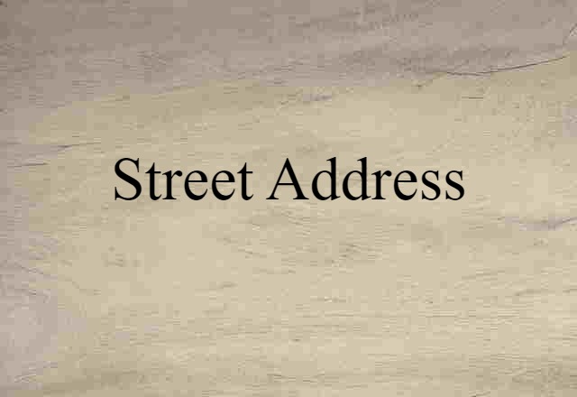 street address