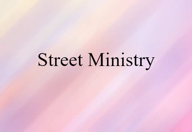 street ministry