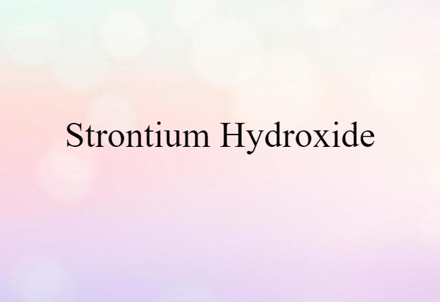 strontium hydroxide