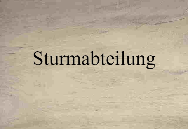 Sturmabteilung