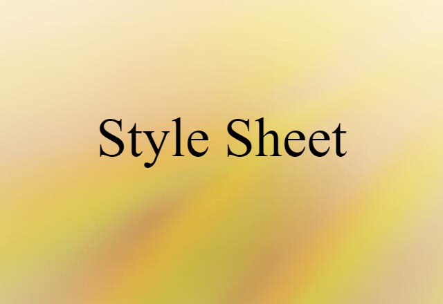 style sheet