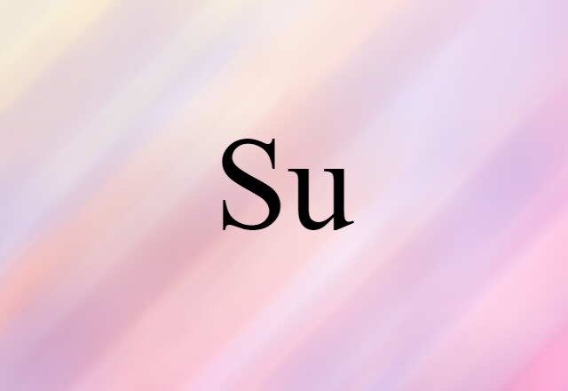 Su- (noun) Definition, Meaning & Examples