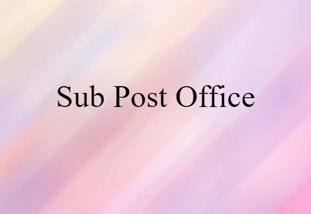 sub-post office