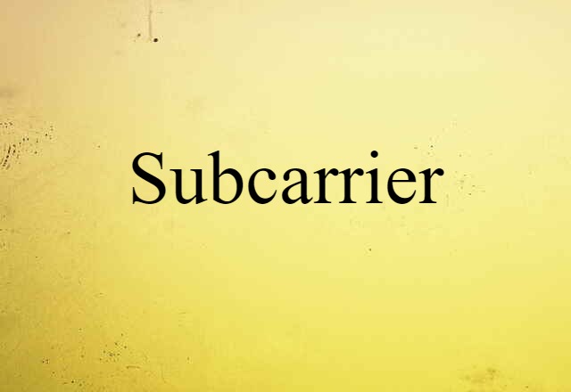 Subcarrier (noun) Definition, Meaning & Examples