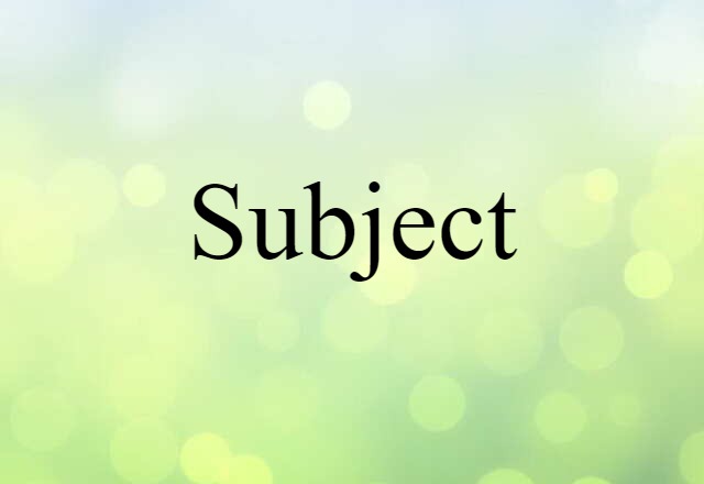 subject