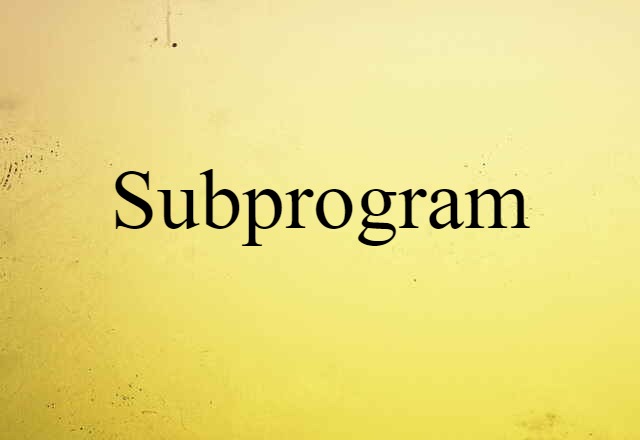 subprogram