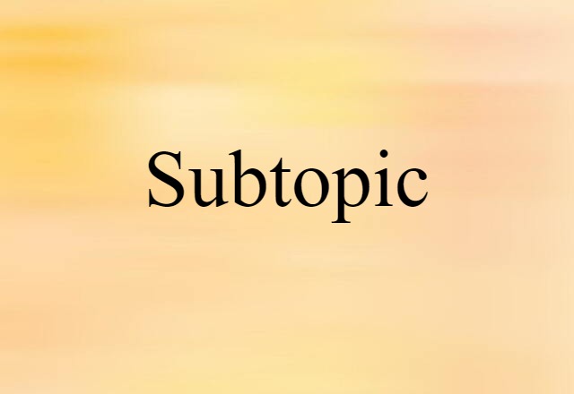 subtopic