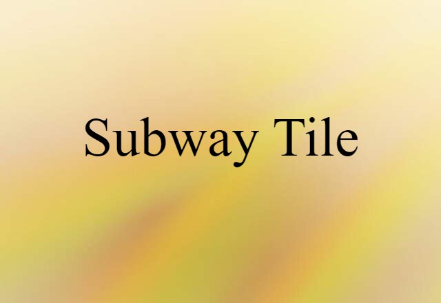 subway tile