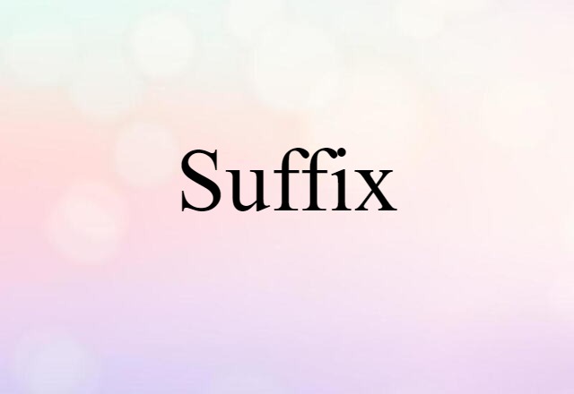 suffix