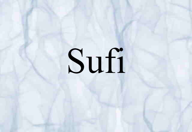 Sufi (noun) Definition, Meaning & Examples