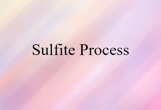 sulfite process