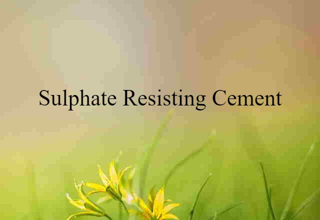 sulphate-resisting cement