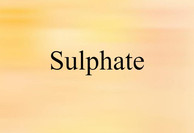 sulphate